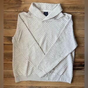 J. Crew Men's Cream Shawlneck quilted Sweatshirt/sweater